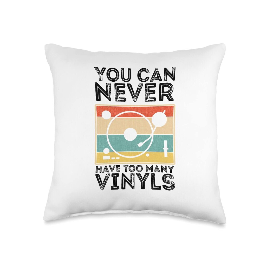 7632 Retro Vinyl LP Record, Vintage Vinyls Throw Pillow